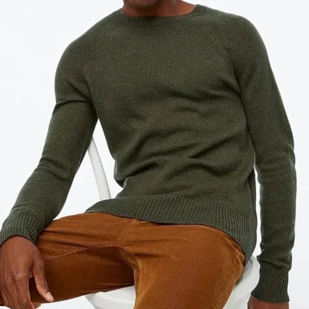 Nwt J Crew men's wool blend donegal crewneck sweater